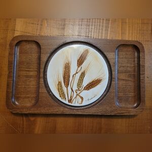 Vintage Goodwood Wooden Meat & Cheese Charcuterie Board Plate Tray No Glass Lid